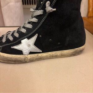 I am selling a pair of Golden Goose Francy High Tops in a size 6, Navy
